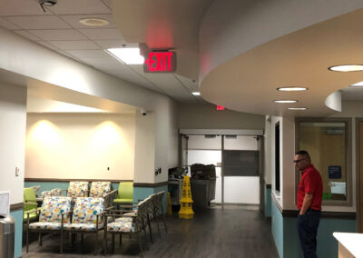 waiting area inside of Sun Rise Hospital Pediatric Emergency Department