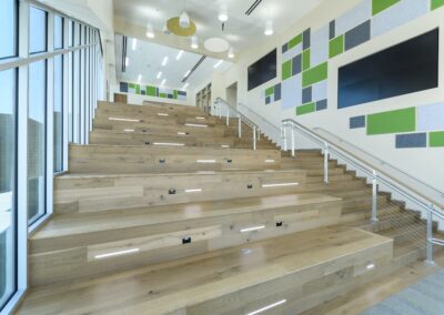 staircase and bleachers inside of Betty Engelstad School of Health Sciences, College of Southern Nevada